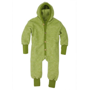 Overall copii Cosilana din lana merinos fleece verde